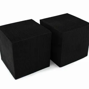 Aquarium Filter Material Honeycomb Cubic Activated Carbon Treatment Waste Gas Honeycomb Activated Carbon thumbnail-1