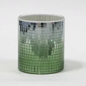 Mosaic Jar Glass Vase Glass Container Jar thumbnail-2