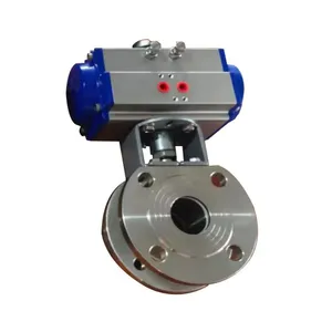 Pneumatic Valve Factory Direct Clamp Connection Thin Type Ball Valve With Pneumatic Actuator thumbnail-2