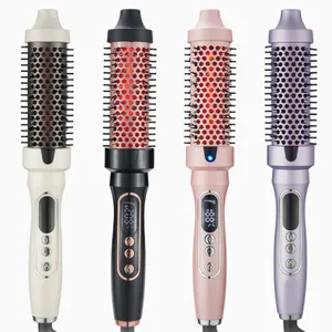 Bamboo Hair Straightener and Curling Comb With Infrared Technology（Wechat:13510231336） thumbnail-1