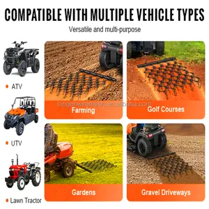Customized Size Pasture Drag Harrow 3 Point Hitch Expanded Mesh Square Hole Shape Welding & Cutting for Tractor thumbnail-2