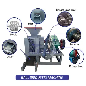 Mineral Powder Sawdust Charcoal Biomass Pellet Ball Pressing Machine Charcoal Briquette Making Machine EPC thumbnail-5