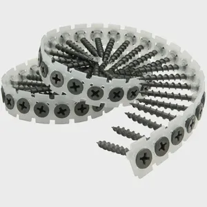 China Manufacturer Magazine Screws Plastic Strip Coarse Thread Yellow Zinc 25/35/40mm for Metal Studs, High Hardness thumbnail-1