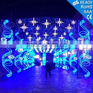 Outdoor Waterproof LED Christmas Light Street Decoration LED Arch Motif Lights thumbnail-1
