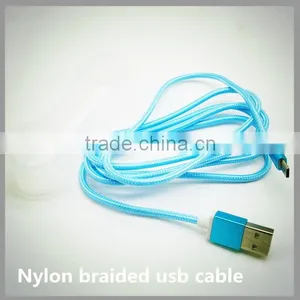 Colorful RoHS Approved 1m Nylon Braided Flat Micro Usb Cable thumbnail-4