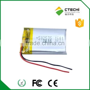 3.7v 502535 Polymer Li-ion Battery 400mAh for Portable Electronic Device thumbnail-1