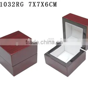 W1032RG Hot Design Glossy Spray Paint Jewelry Wooden Ring Box thumbnail-1