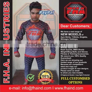 Rash Guards, Compression Wear, Men Women Sublimation Rash Guards, MMA Boxing Martial Arts Rash Guards by FHA INDUSTRIES thumbnail-1