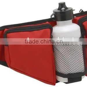 Red Sport Waist Bag With Water Bottle Mesh Bag thumbnail-1