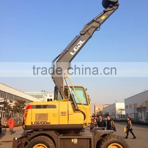 LG685 Excavator, Walking Wheel Excavator, 8T Wheel Excavator thumbnail-1
