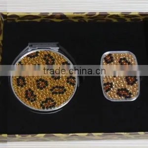 2016 Zebra Mirror Bling Crystal Pill Box and Leopard Mirror Wholesale thumbnail-5