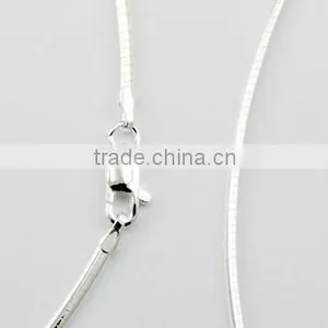 2mm Omega Chain Sterling Silver Indispensable Necklace thumbnail-1