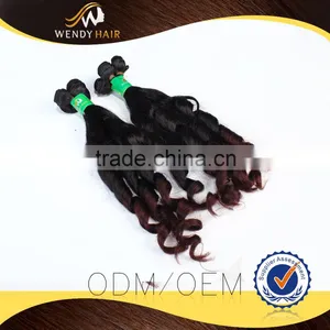 Hot China Factory SPRIAL CURL 3 Bundles Red Brazilian Hair Weave thumbnail-1