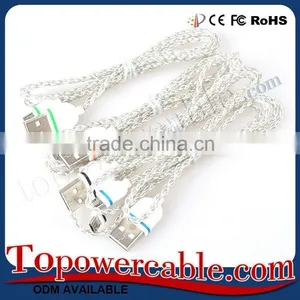 Super Speed Tangle-free Braided Fabric Data Guide Cable Charging Cables For Samsunsg Galaxy J7 thumbnail-2