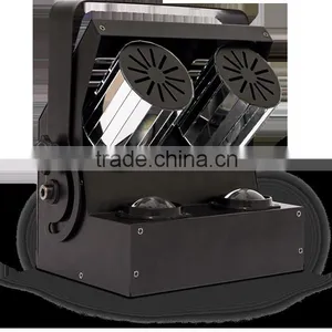 DMX512 10W 2-Head Quad RGBW Roller Led Scanner Stage Beam Light thumbnail-2