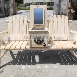 Outdoor Wooden Adirondack Chair With Cooler thumbnail-5