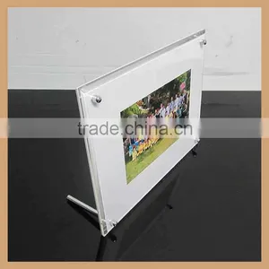 Customized Free Standing Acrylic Photo Frame With Advertising Nails thumbnail-1