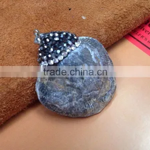Wholesale Charm Fossilized Shell Diamond Pendant for Accessories thumbnail-3