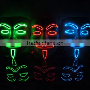 EL Mask / EL Wire Mask / Fashion Ligting up Mask for Party/ Halloween/christmas thumbnail-1