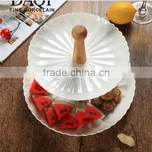 Two Layers of Fruit Cake Dessert Ceramic Double Disc HY1671602 thumbnail-2