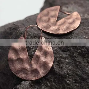 Hammered Basket Metal Simple Style Earring thumbnail-5