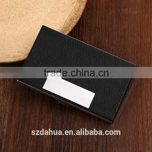 Shenzhen Dahua Stainless Steel Black Leather Magnetic Business Card Holder With Low Price thumbnail-1