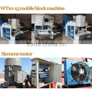 2015 Linyi Wante Hot Sell WT10-15 Fully Automatic Used Egg Laying Movable Concrete Block Making Machine Price for Sale thumbnail-2