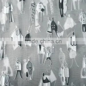 Cheap T/R Cutting Motif Woven Organza Fabric thumbnail-1