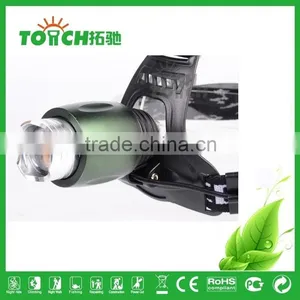 2000 Lumen 10w 3.7V LED Headlamp 2*18650 Rechargeable Battery High Power Headlight Aluminum Alloy Green Color Head Torch Light thumbnail-3