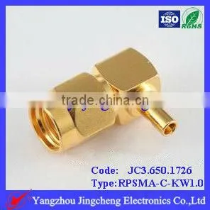 Reverse Polarity RPSMA Male Right Angle Crimp for RG178 Cable thumbnail-1