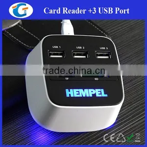 Wholesale Gift Items Usb 2.0 3 Port Usb Hub Combo Card Readers thumbnail-5