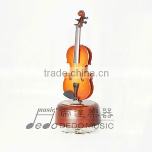 Rotating Wooden Music Box in Various of Instruments Shape thumbnail-3