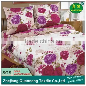 Bed Sheet Fabric With Printing Large Flowers thumbnail-1