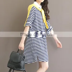 D82546f 2016 Newest Lady Summer Stripes Dresses Plus Size Maternity Dress thumbnail-4