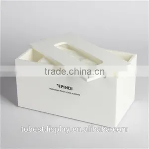 Elegant Shenzhen Factory White Acrylic Box/acrylic Tissue Box/acrylic Napkin Holder thumbnail-2