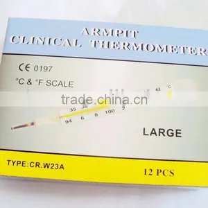 High Quality Good Price Medical Glass Mercury Armpit Clinical Thermometer DT-11L thumbnail-1