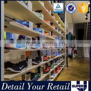 Hot Sale Retail Store Wooden Floor Shoe Display Stand thumbnail-4