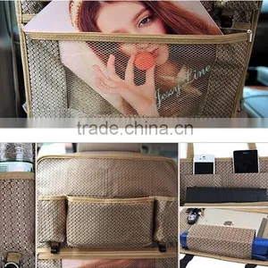 Custom High Quality Multifunction Jacquard Car Storage Bag and Car Back Seat Organizer thumbnail-4