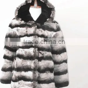 Children Chinchilla Rex Rabbit Fur Coat thumbnail-2