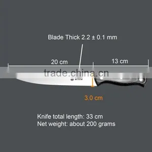 Stainless Steel Blade 3cr13 Black Slicing Knife thumbnail-3