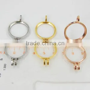 Round Pendant Holder/locket With Necklace Jewelry Wholesale thumbnail-6