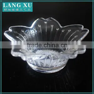 Clear Flower Shape Tealight Glass Candle Holder for Wedding thumbnail-2