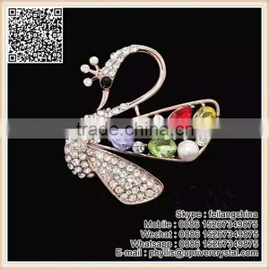 Good Gifts Vintage Style Turkey Colors Crystal Diamond Brooch thumbnail-2