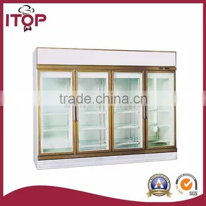 4 Doors Vertical Glass Door Fridge thumbnail-1