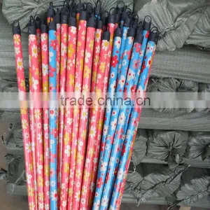 PVC Coated With Plastic Hanging Cap Wooden Mop Handle thumbnail-1