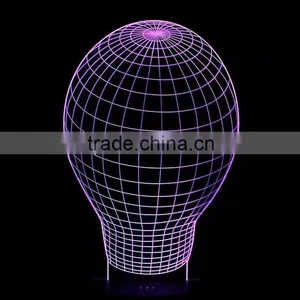 3D Optical Illusion Ball Ballet Night Lamp Night Light 10 Colorful LEDs Ultra-thin Acrylic Light Panel AA Battery or DC 5V thumbnail-2
