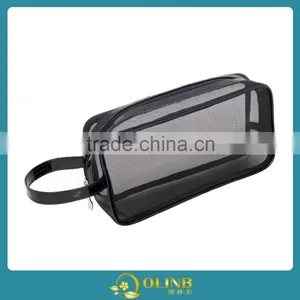 Black Mesh Makeup Bag Cosmetic Bag thumbnail-1