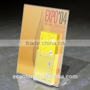 Factory Directly Price for Acrylic Brochure Holder With Business Card Pocket of Shenzhen thumbnail-1