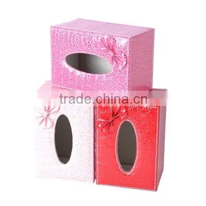 New Year Gift Imitation Crocodile Leather Custom Tissue Paper Box thumbnail-2