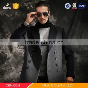 2016 Factory of Men's Long Style Wool Coat Men's Wool Blend Jacket Men's Cashmere Overcoat thumbnail-5